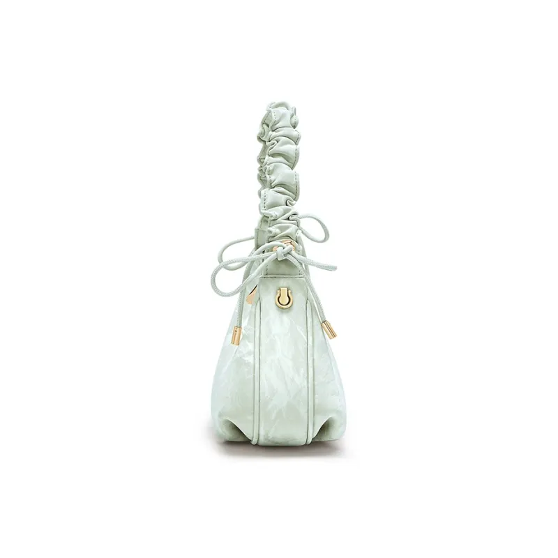 CNOLES Cow Leather Shoulder Bag, Crossbody Bag Regular Women's Mint Green-1