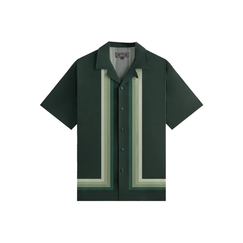 KITH Border Stripe Thompson Camp Collar Shirt-0