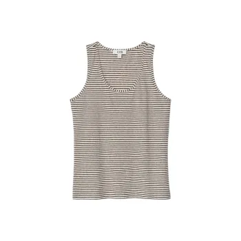 COS Tank Tops Women's Black/Ivory/Stripes
