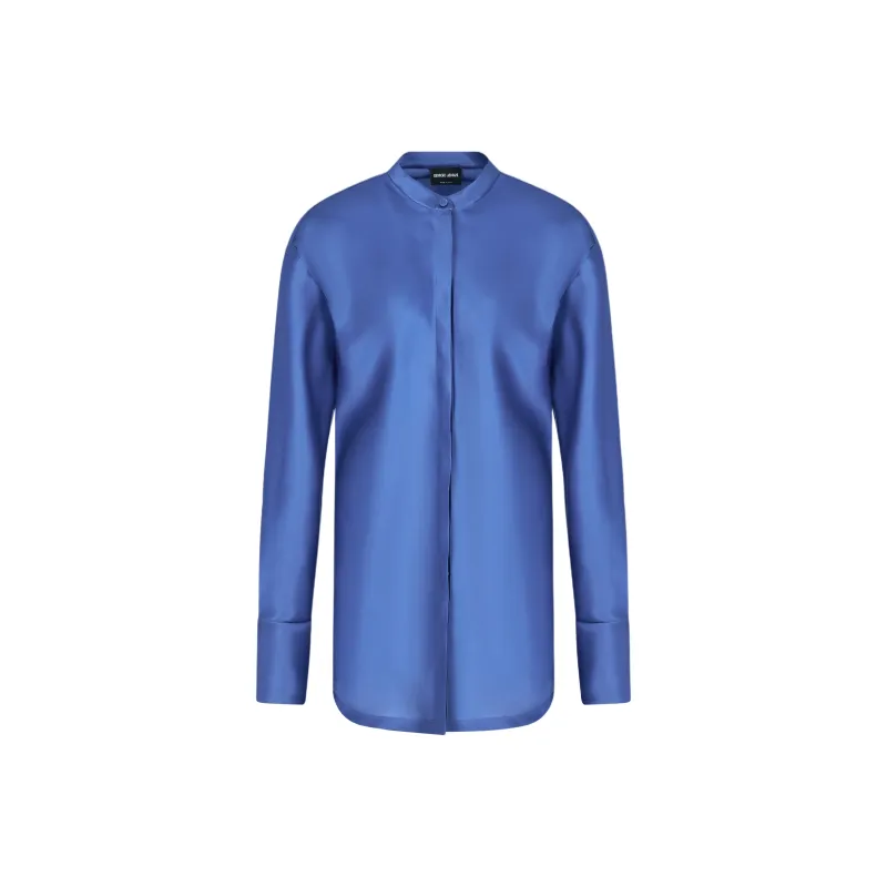 GIORGIO ARMANI Long sleeved Shirt In Triple Silk Georgette-0
