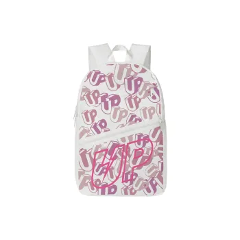TURN UP Polyester Backpack Unisex Pearl White