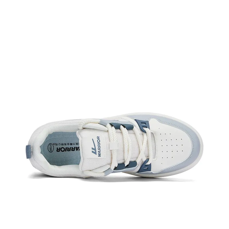 WARRIOR Skateboard Shoes Men Low Top White Black-3