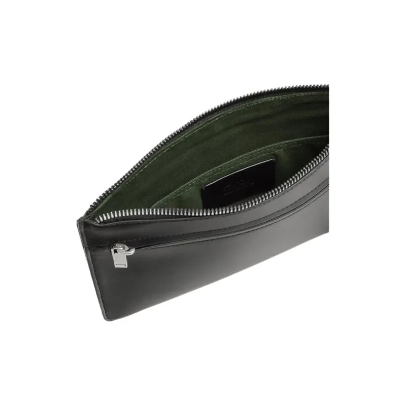 ZARA Polyurethane PU Envelope Bag, Clutch Men's Black-2