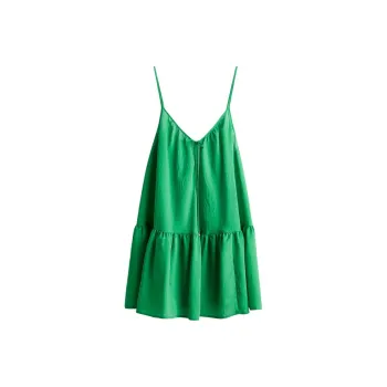 H&M Slip Dresses Women's Bright Green