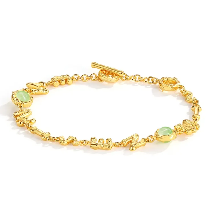 OOAK 18K Gold Plated Copper Bracelets Women's-5