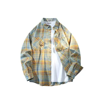 BRUMAIRE Shirt Unisex Blue Plaid