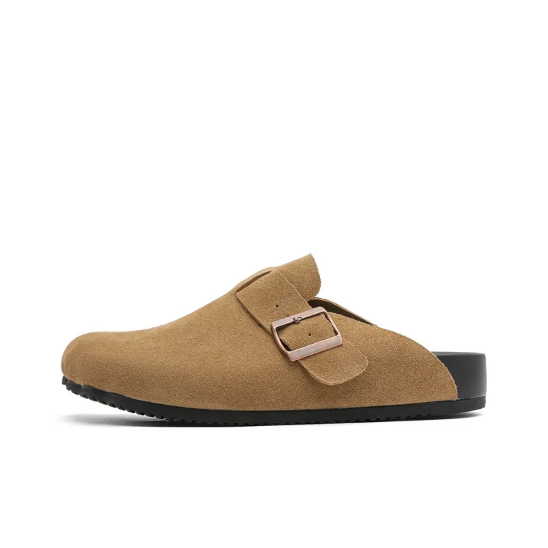 KUNGFUDEER Rubber Sole Abrasion Resistant Slip Resistant Closed Toe Slippers Men's-10