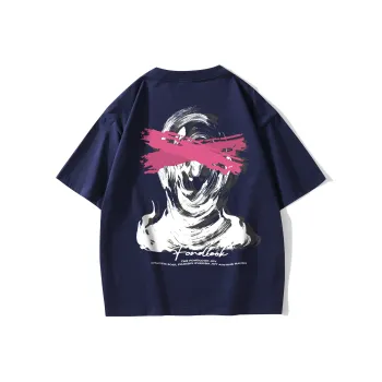 FONDLOOK T Shirts Unisex Navy Blue