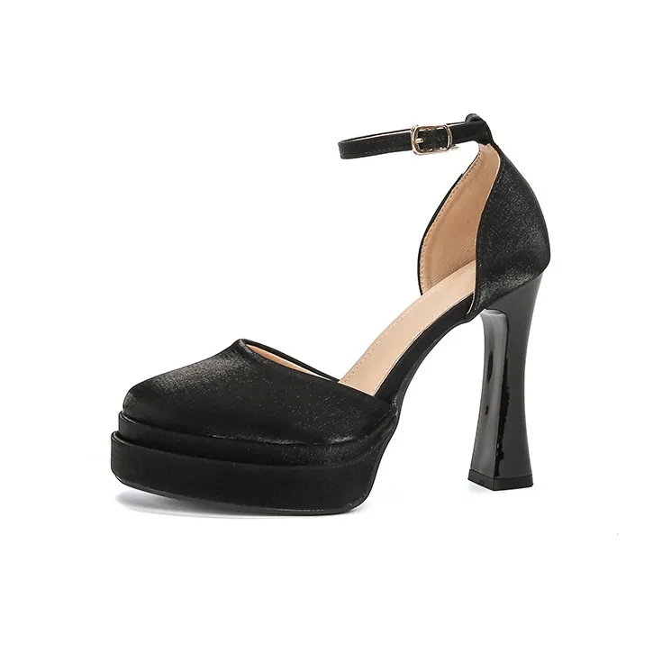 Zubumei High Heels Women's Black, Champagne, White, Burgundy-6