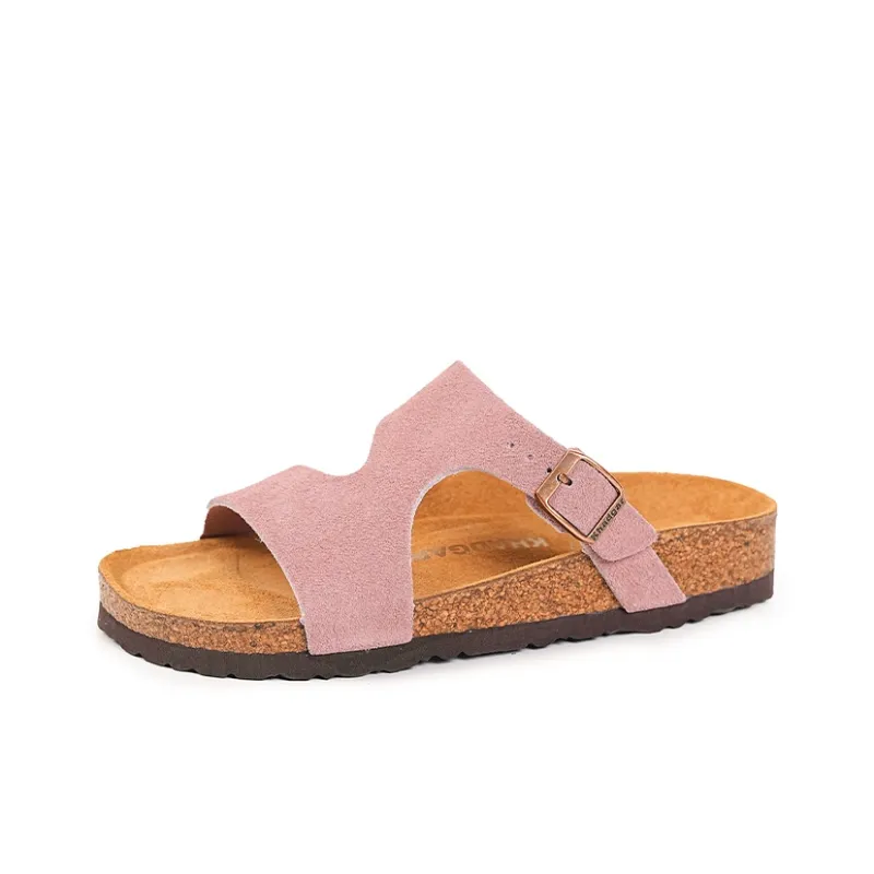 Khadgar EVA Rubber Sole Cork Sole Quiet Slip Resistant Abrasion Resistant Slide Slippers Women's-12
