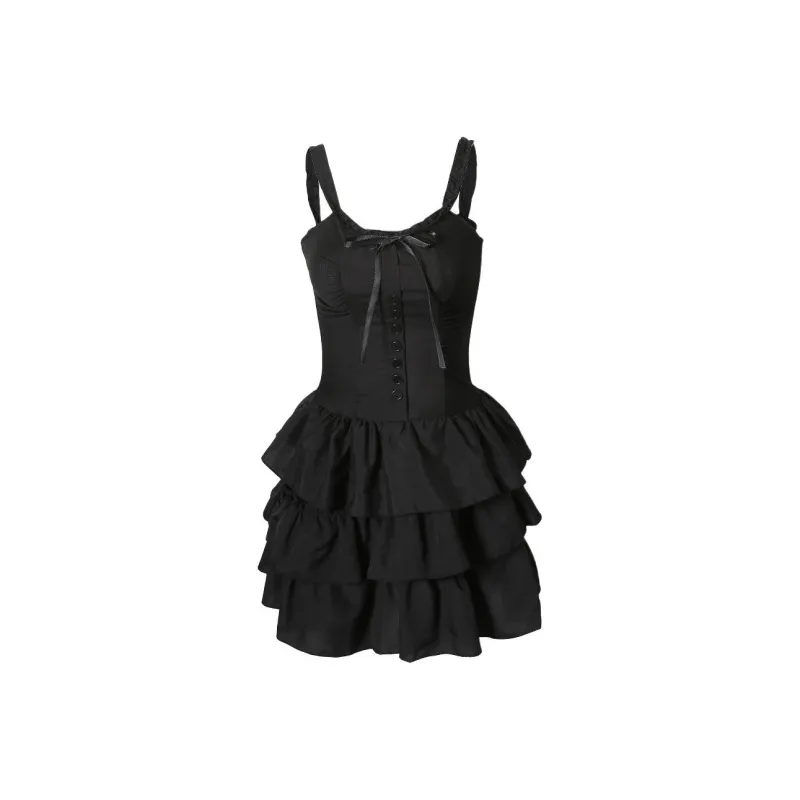 DOKZB Slip Dresses Women's Black-0