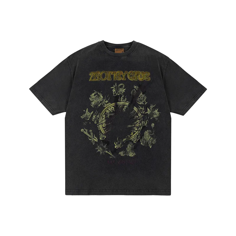 FAKE VINTAGE T Shirts Unisex Washed Brown-0