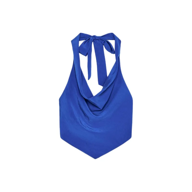 ZARA Tank Tops Women's Bright Blue-0
