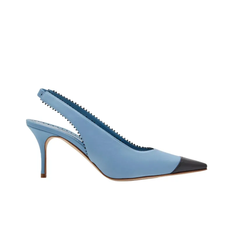 MANOLO BLAHNIK Gaius Slim Heel High Heels 7cm Women's Blue-1