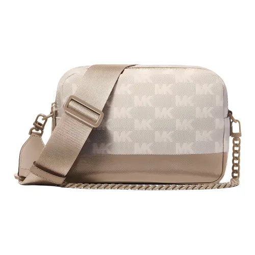 MICHAEL KORS Bryant Cotton Crossbody Bag, Shoulder Bag Medium Size Women's Beige & Khaki