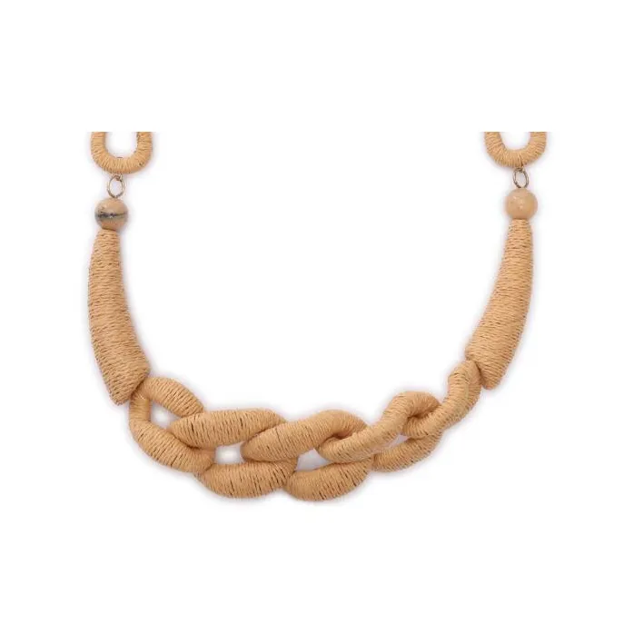 WEEKEND MaxMara Paper, Polyester, Resin Necklaces Women's Beige-0