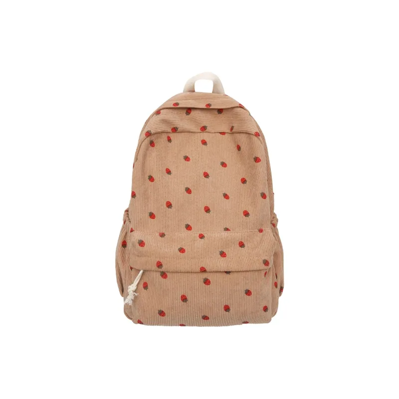 Vack Corduroy Backpack Women's Ivory/Khaki/Pink-10