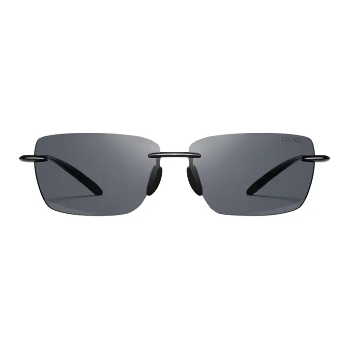 LECAGE Plate Alloy Frame Oval Sunglasses Unisex-1