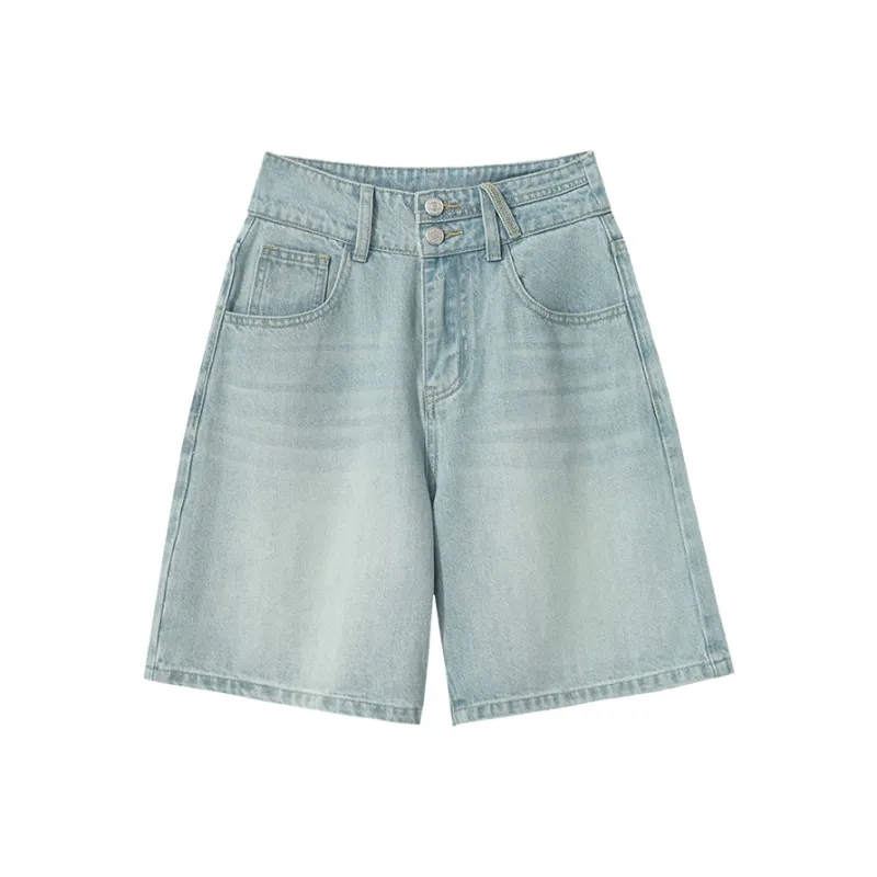 AMII Denim Shorts Women's Light Blue-0