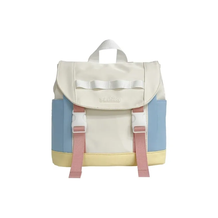 Vack Canvas Backpack Regular Unisex Dark Gray/lotus Root Color/sky Blue-9