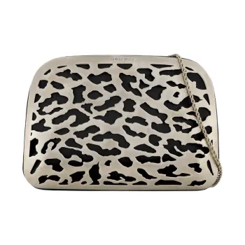 AMANI La Prima Viscose Clutch, Crossbody Bag, Shoulder Bag Women's Black White