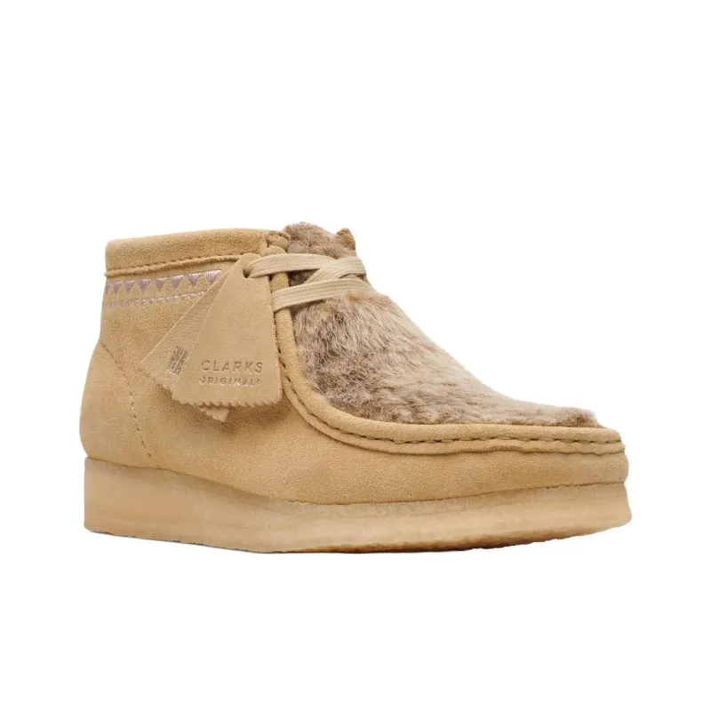 Clarks Wallabee Ankle Boots Women's Tan-3