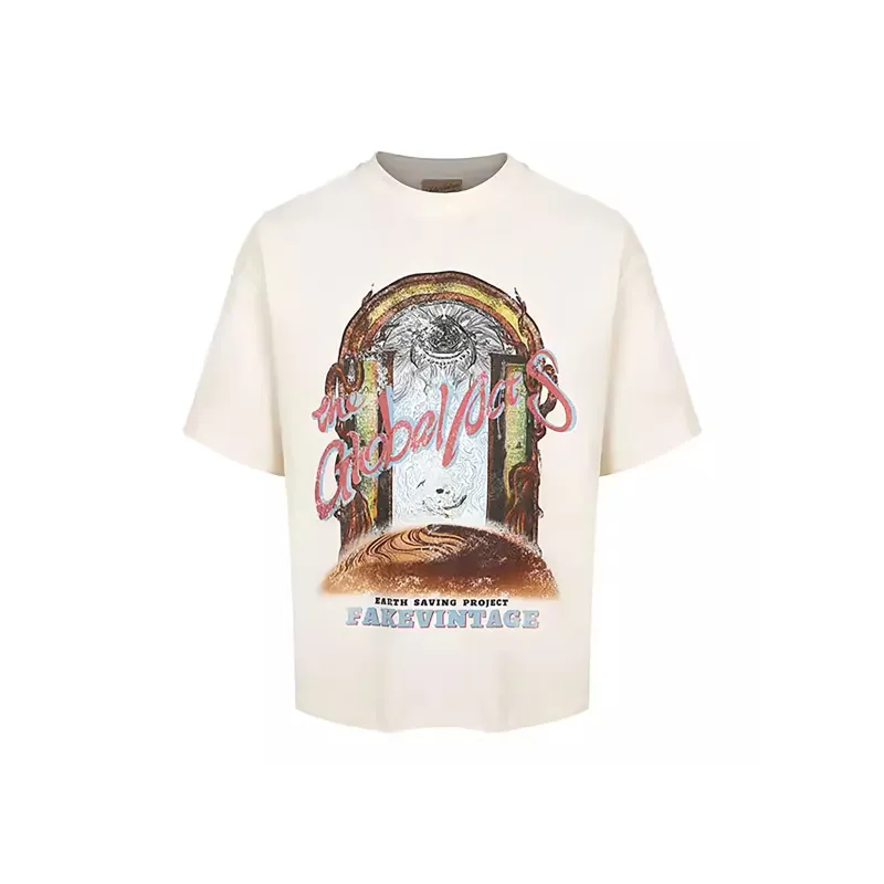 FAKE VINTAGE T Shirts Unisex Apricot-0