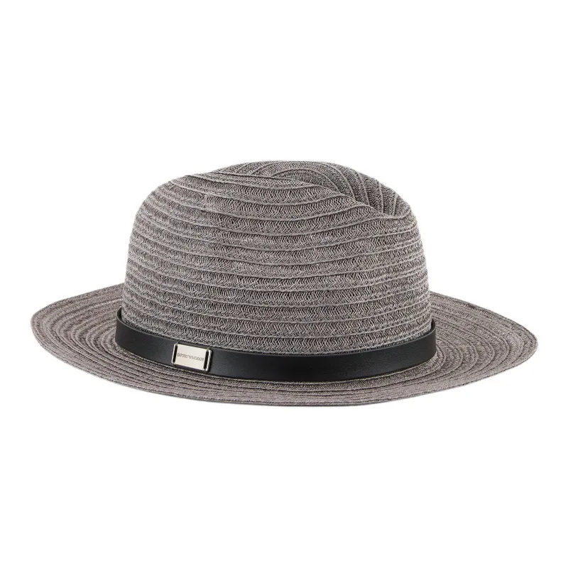 EMPORIO ARMANI Braided Hemp Hat With Band-0
