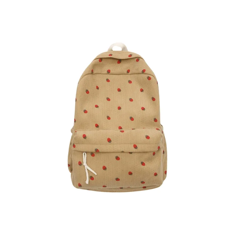 Vack Corduroy Backpack Women's Ivory/Khaki/Pink-5