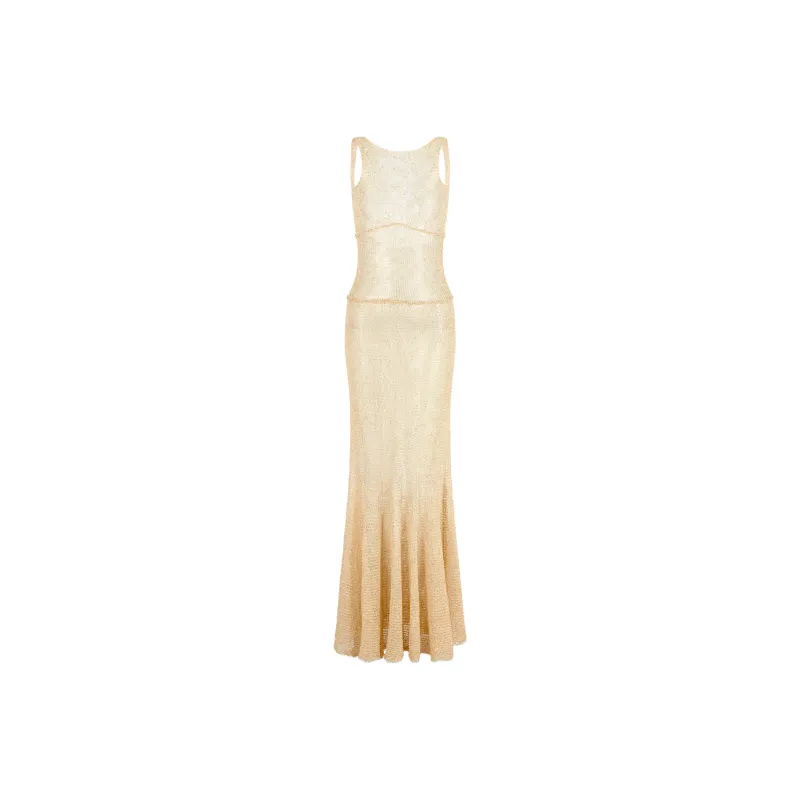 GIORGIO ARMANI Long Dress In A Lurex Knit With Sequins-0