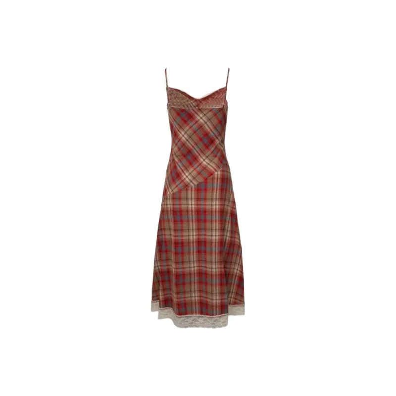 DOKZB Slip Dresses Women's Red-1