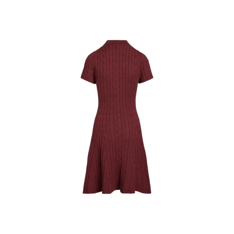 Polo Ralph Lauren Short Sleeved Dresses Women's Garnet Red-0