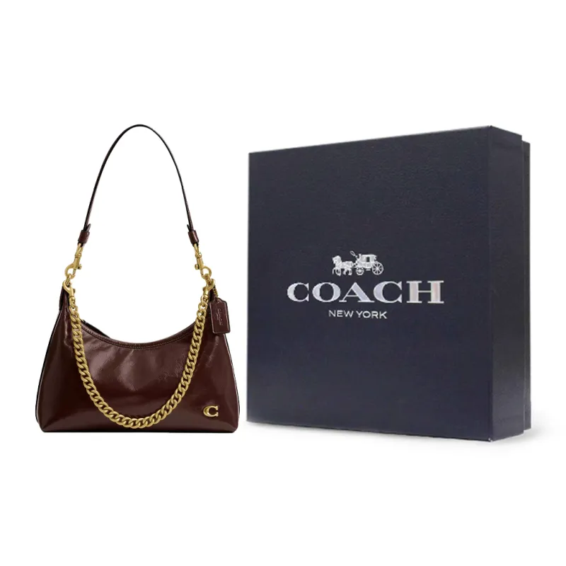 COACH Juliet Leather One Shoulder Handbag Tubas Women's Maple-15