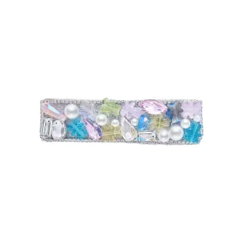 ROYALSASA Faux Crystal Hair Clips Unisex