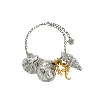 VERSACE Crystal Bracelets Women's Silver