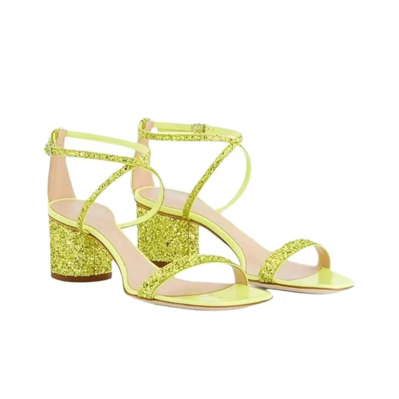 Giuseppe Zanotti/GZ One Strap Sandals 5cm Women's Yellow-2