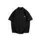[Flax Stand Collar]Black (Ho Color Block Mountain Chest Logo)