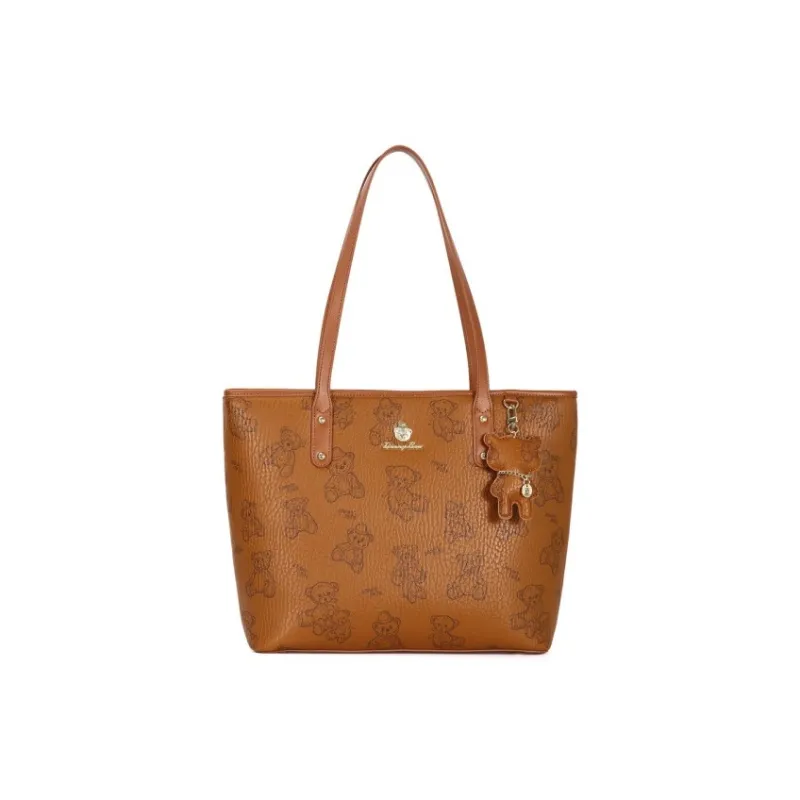 DANNYBEARJEANS PVC Shoulder Bag Tote Women's Cherry Blossom Pink/Creamy Apricot/Cocoa Brown-7