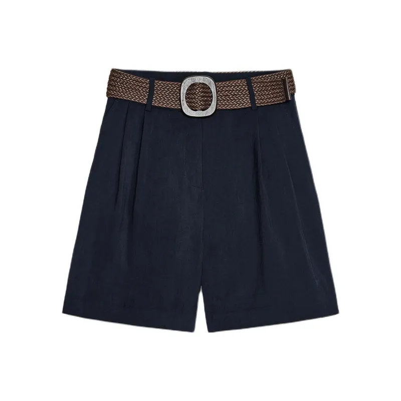 ZARA Casual Shorts Women's Sea Blue-0