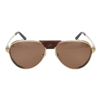CARTIER Metal Aviator Sunglasses Men's Gold