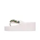 7010-7 White[Green Rhinestone]