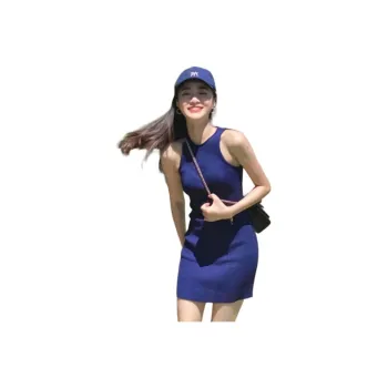 GOSO Sleeveless Dresses Women's Navy Blue