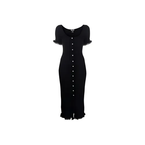 MIU MIU Short Sleeved Dresses Women's Black