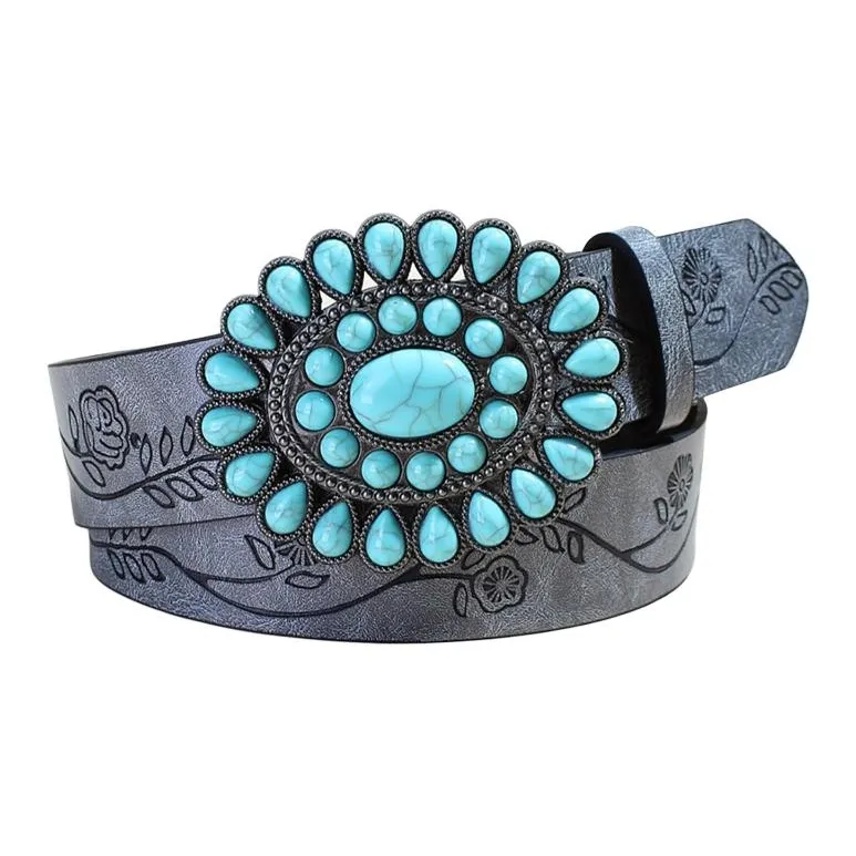 JEANSWEST PU Leather Belts Women's 3.8cm-3