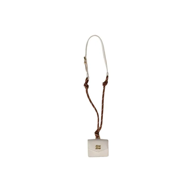 MIU MIU Leather Coin Purse Mini Women's Pink Mist White-0