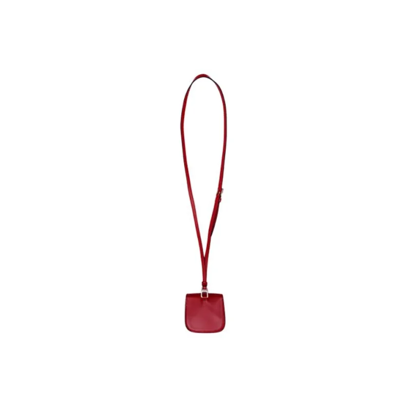 PRADA Cow Leather Earphone Case Women's Red-2