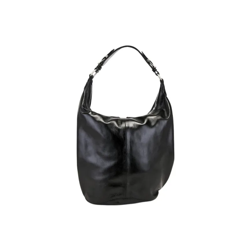 MARGESHERWOOD Patent Leather Shoulder Bag Women's Black-3