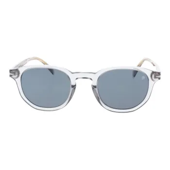 David Beckham Acetate Oval Sunglasses Men's Transparent