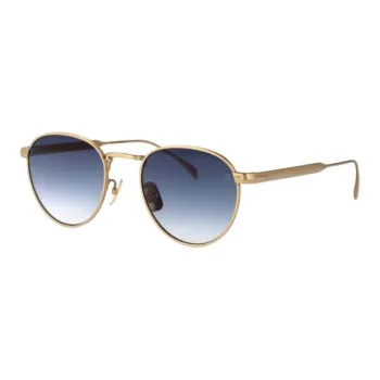 David Beckham Titanium Round Sunglasses Men's Brown
