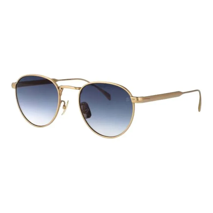David Beckham Titanium Round Sunglasses Men's Brown-0